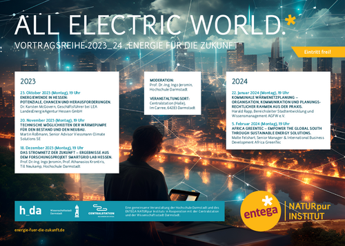 Plakat zur Vortragsreihe Energie für die Zukunft